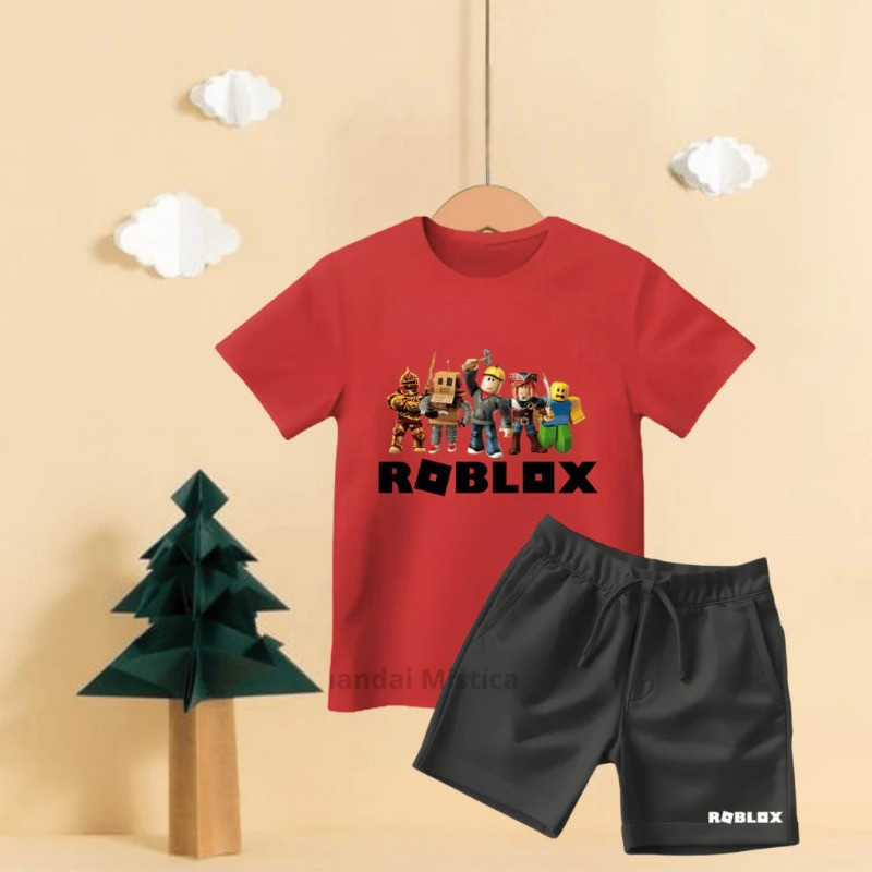 Camiseta + Short Conjunto Infantil Criança Em Algodão Verão Conjunto De Bermuda Juvenil Conjunto De Bermuda Juvenil