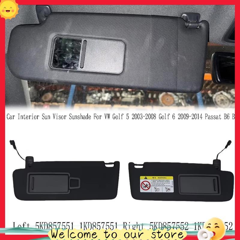 sassoon1 Protetor Solar Viseira Golf 5 2003-2008 6 2009-2014 B6 B7 Interior Do Carro Direito 5KD857552 1KD857552 Preto