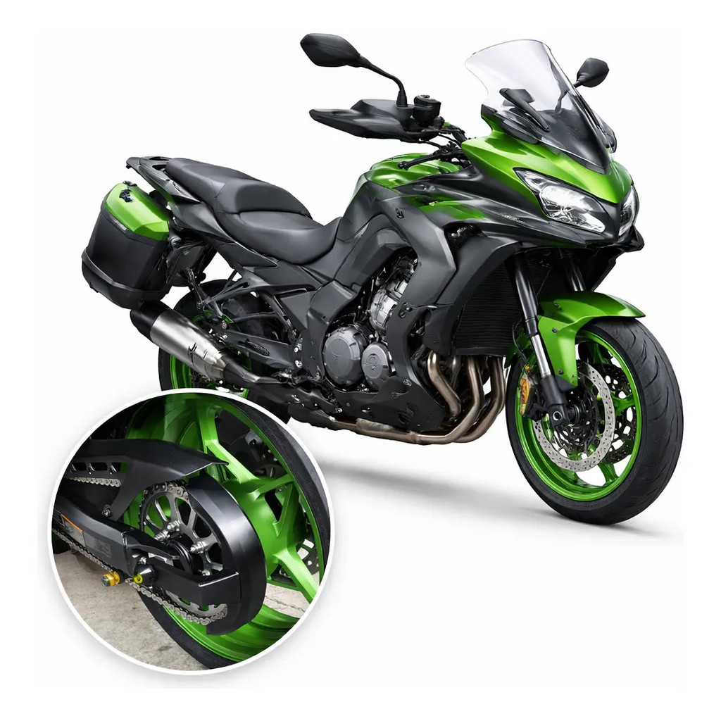 Protetor De Coroa E Corrente P/ Kawasaki Versys 1000/ Tourer
