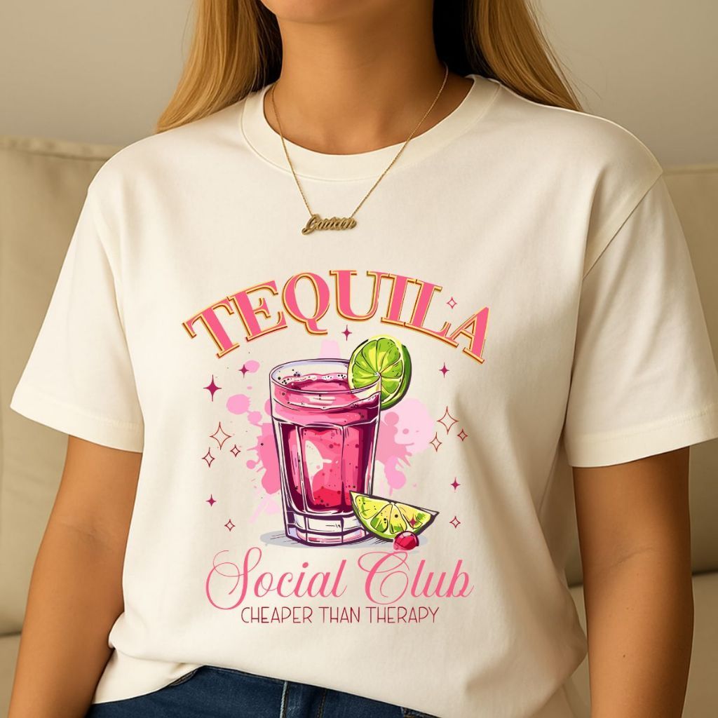 Camiseta Estampa Tequila Social Club Verão T-shirt Cool