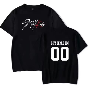 Camiseta  Kpop Stray Kids  Hyunjin 00Lançamento Camiseta Em Algodao