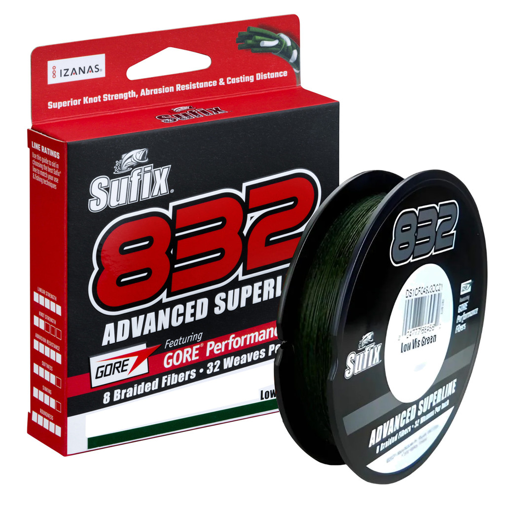 Linha Pesca Multifilamento Rapala Sufix 832 120m (Escolha Diâmetro) Linha 8 Fios P/ Isca Artificial