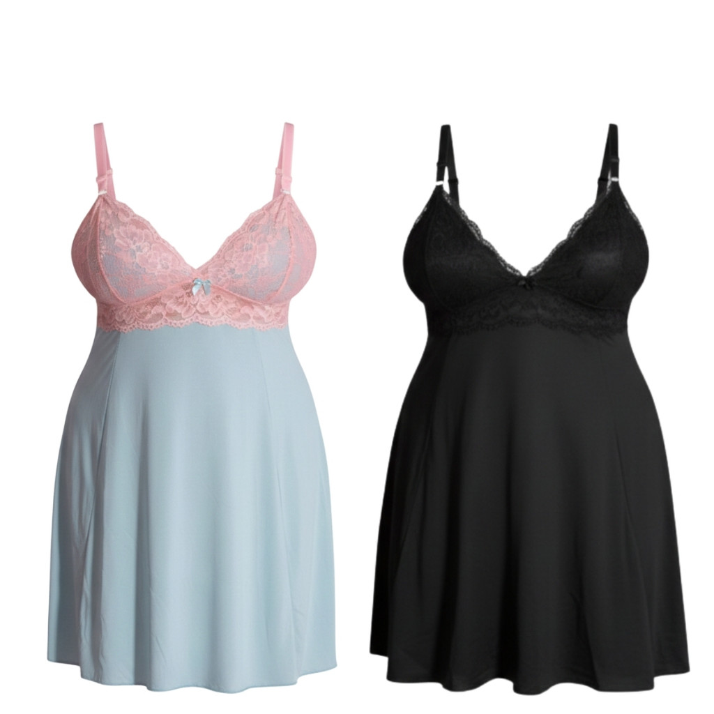 Kit 2 Camisolas Amamentação Renda Pós Parto Maternidade Grande Confortável  Plus Size