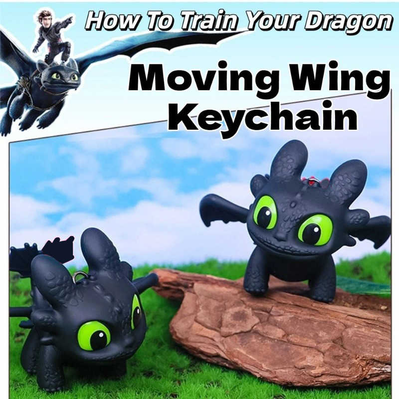 Como Treinar Seu Dragão Luminoso Noite Olhos Desdentado Chaveiro Asas Criativas Movendo Boneca Mochila Pingente Engraçad em Oferta na Shopee