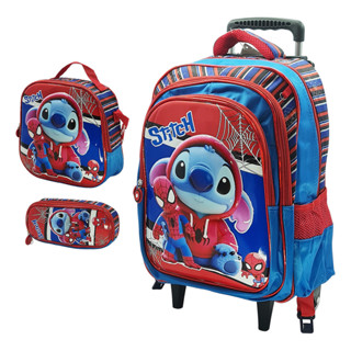 Mochila Infantil Rodinhas Lancheira Escolar Stitch Aranha em Oferta na Shopee