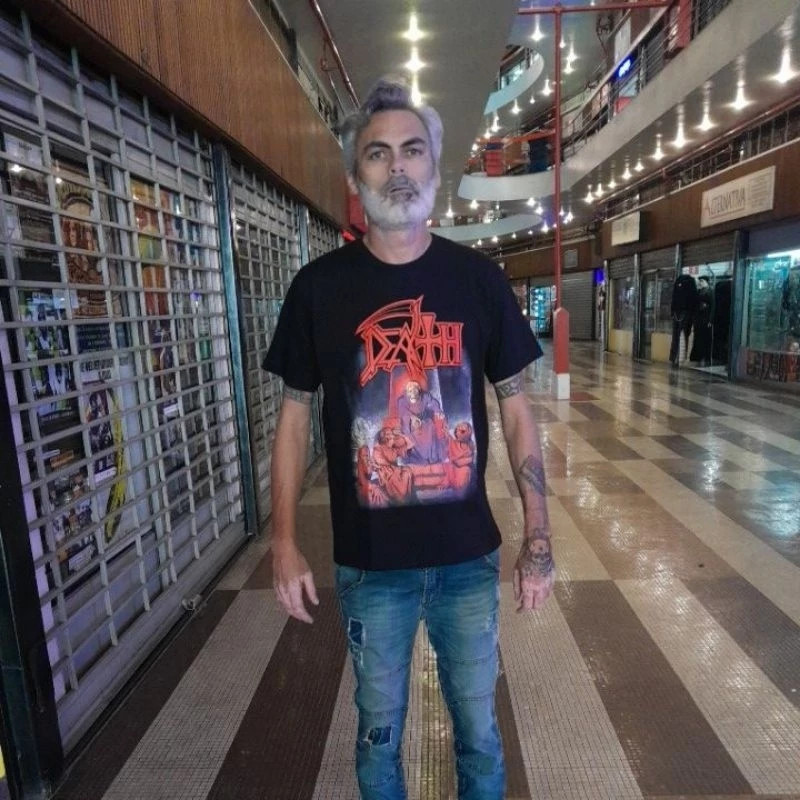 [Camiseta Premium em Algodão Puro]GXG Camiseta Death Scream Bloody Gore-Heavy Metal,death metal
