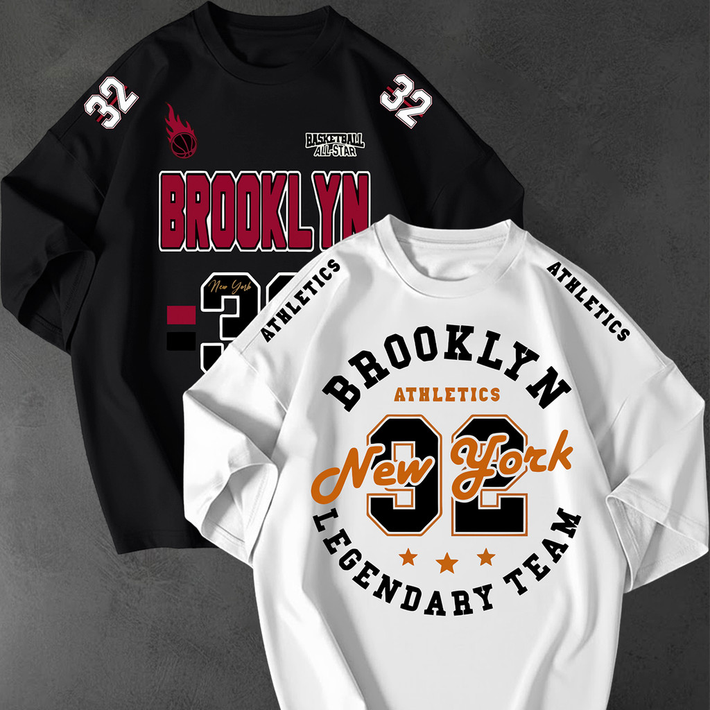 Kit 2 Camisetão Brooklyn Athletics New York 32 Team Time College Camisão Estilosa Casual Tendência em Oferta na Shopee