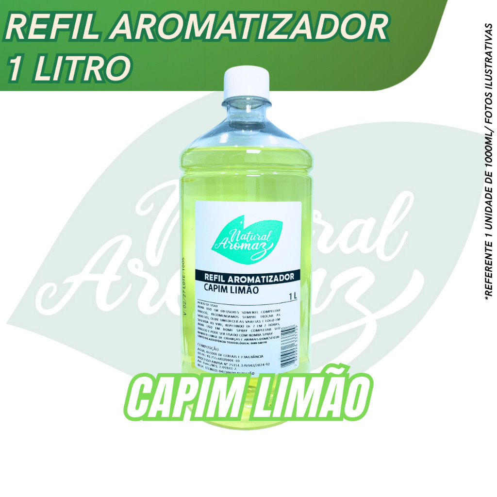 Refil Aromatizador de Ambiente 1L - CAPIM LIMÃO em Oferta na Shopee
