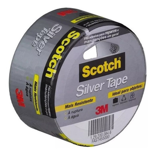 02 Fita Adesiva Multiuso Silver Tape Scoth 45mmx5m 3m em Oferta na Shopee