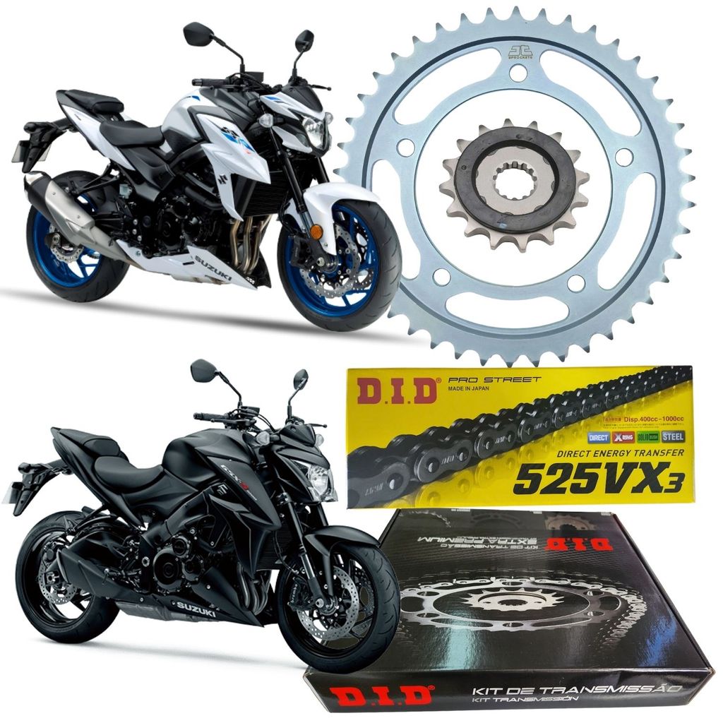 KIT RELAÇÃO DID PREMIUM SUZUKI GSX-S750 (2017-2024) 43/17T (525VX3-114ZB)