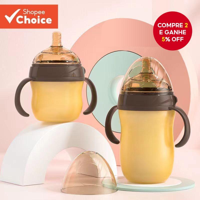 Genérico Bebê Nano Prata Silicone Garrafa De Água Macio Alça Copo Alimentação Segura Para Crianças Presente Do Feriado
