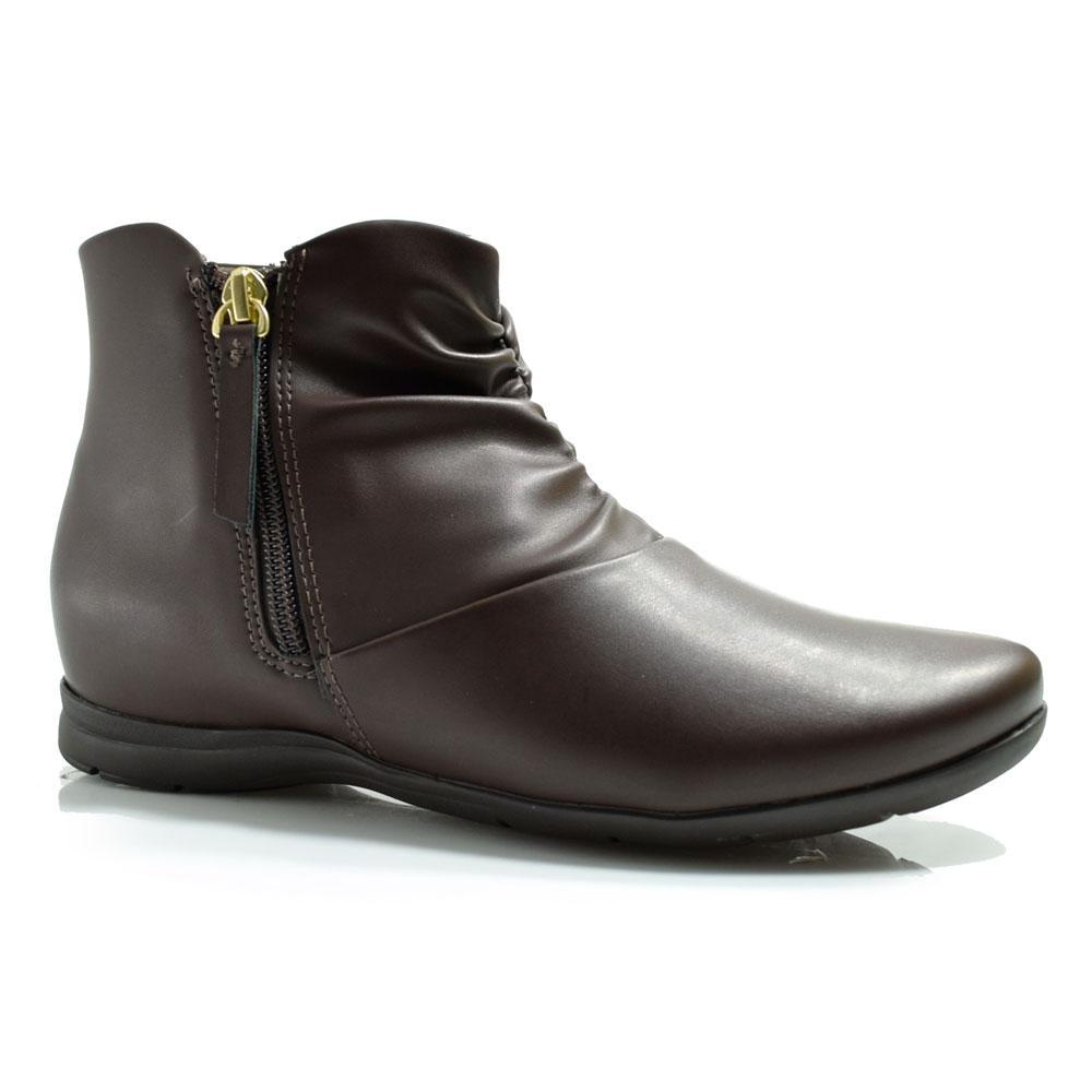 Bota de Cano Curto Feminina Comfortflex 24-91302 em Oferta na Shopee