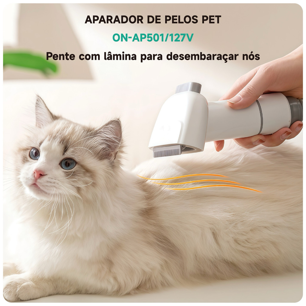 Aparador de Pelos Pet com Aspirador 2.3L Tosa Profissional Corta e Aspira Silencioso — imagem 2 de 2