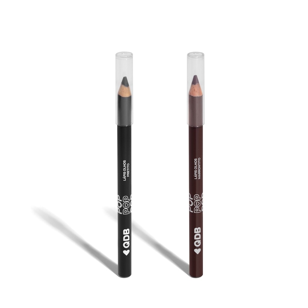 Combo  Lápis Para Olhos POP: Preto 1,1 + Marrom 1,1g em Oferta na Shopee