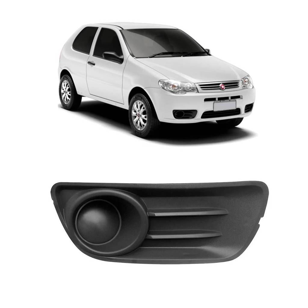 Grade Farol Milha Parachoque Palio 2010 2011 Sem Furo Cinza Lado Direito em Oferta na Shopee