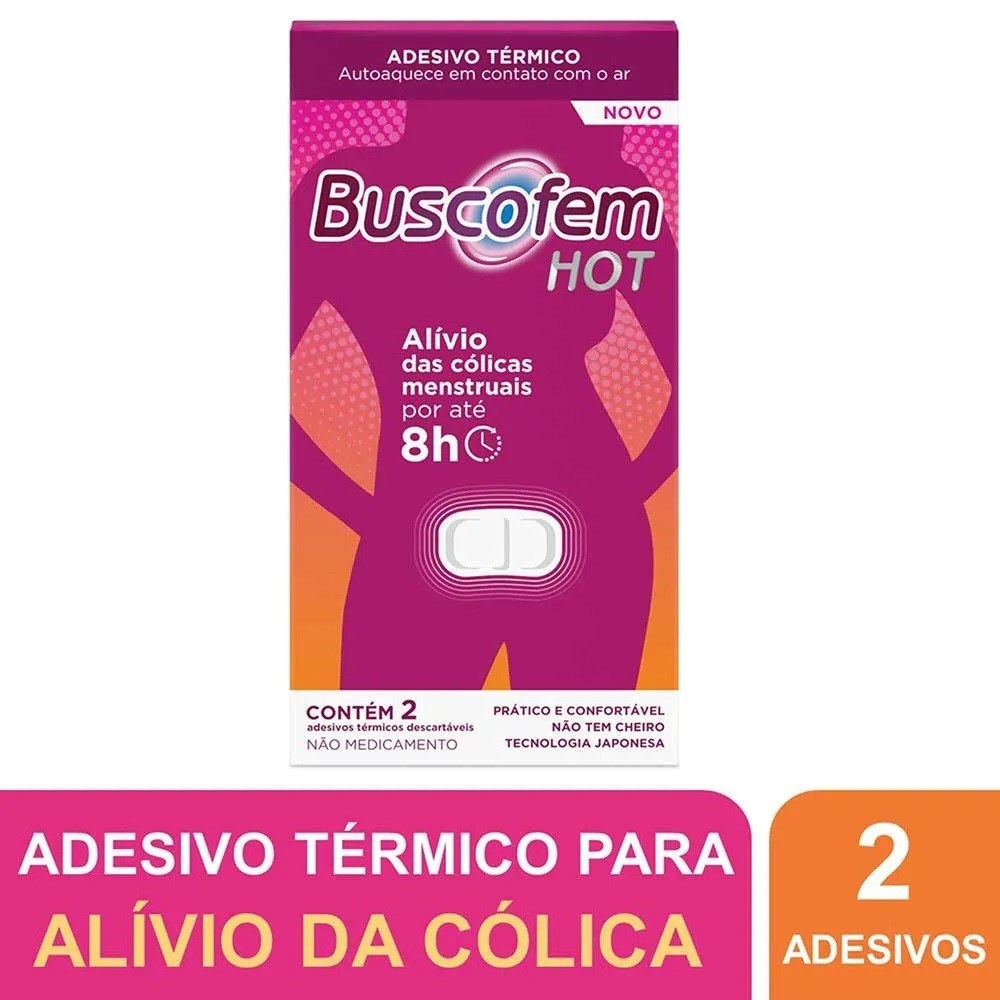 Adesivo Térmico Buscofem Hot 2Un - Hypermarcas