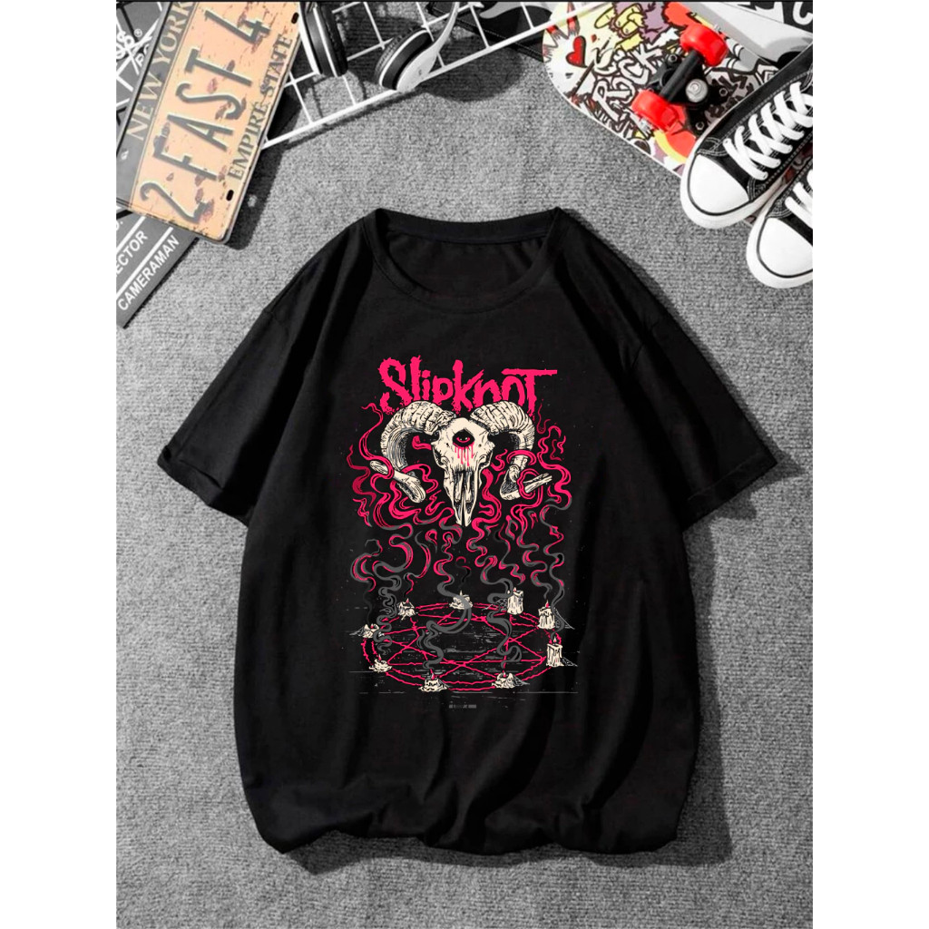 Camiseta Banda De Rock Slipknot Bode Estrela Lançamento Premium Camisa Básica 100% Algodão Envio Imediato