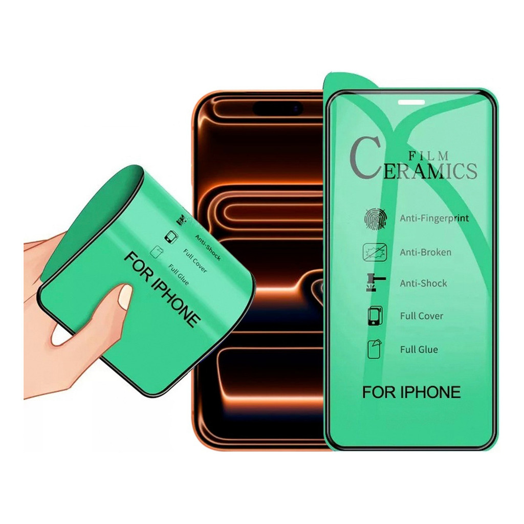 9D Película De Cerâmica Flexível Compativel com iPhone17 16 15 14 13 12 11 XR  MAXPROPLUS em Oferta na Shopee