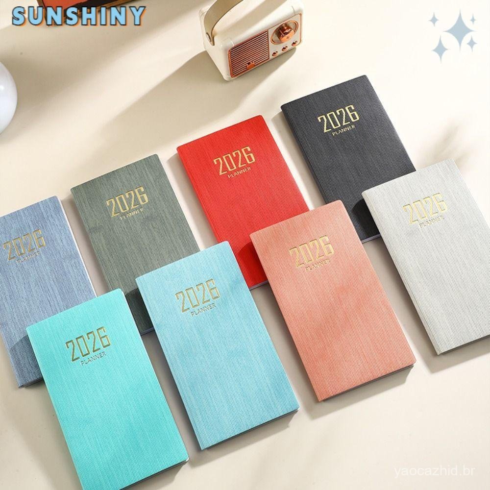 SUNSHINY 2026 Livro De Programação , Lista De Tarefas Em Inglês , Livros De Compromissos , A6 Com Calendário , Diário ,