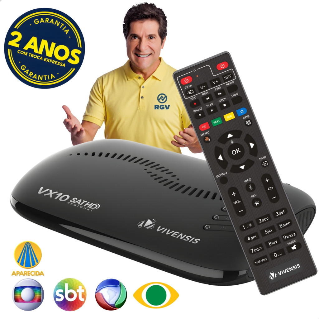 Receptor Vivensis  VX10 Nova Parabólica Sathd em Oferta na Shopee