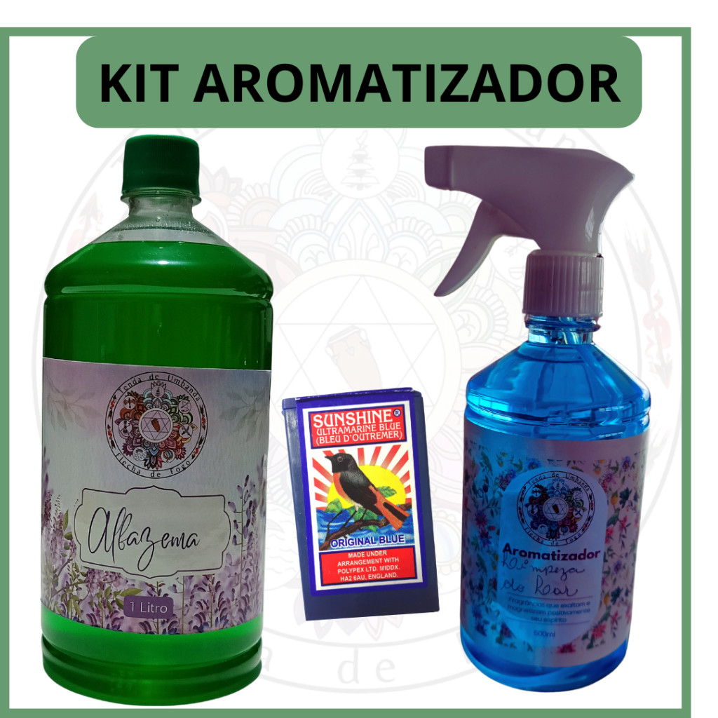 Kit Aromatização de Ambientes Limpeza Do Lar Relaxante Alfazema Anil em Oferta na Shopee