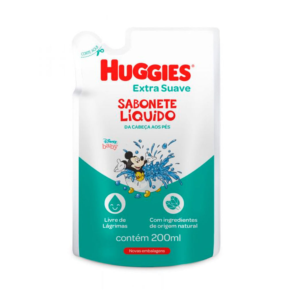 Sabonete Liquido Infantil Huggies Extra Suave Refil 200ml