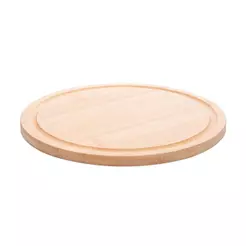 Tábua de Corte Redonda Lyor Bambu 20cm x 20cm x 1cm para Cozinha Frios Petiscos Queijos Churrasco Pizza e Servir na Mesa