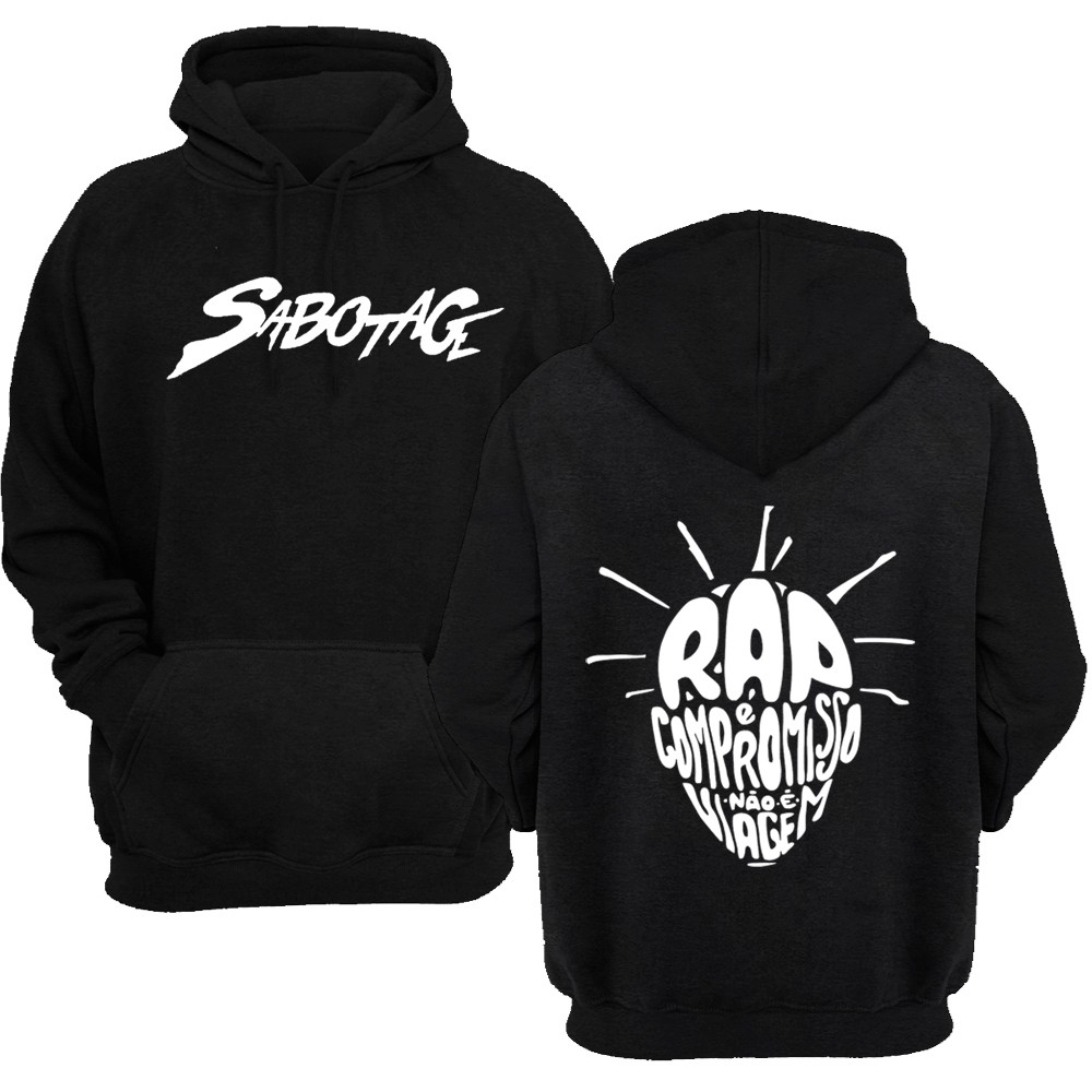 Moletom Blusa De Frio Sabotage Rap É Compromisso Não É Viagem Rap Hip Hop Frases