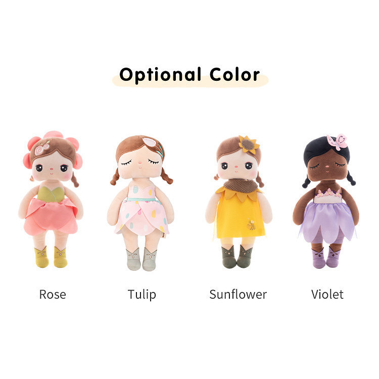Authentic MeToo Angel Angela Plush Doll 4-Piece Set Complete Doll Toy Gift Box Birthday Gift for Girls and Children