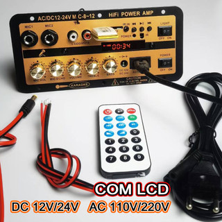 Placa Amplificadora Bluetooth 12V, 24V, 110V, 220V Adequada Para Som Automotivo E Caixas De Som Domésticas