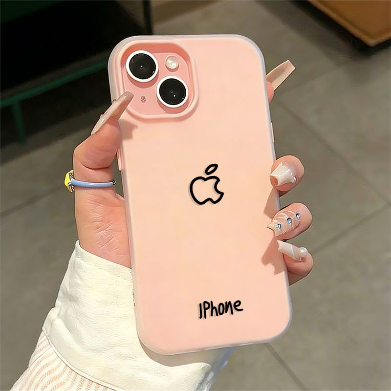 2 Em 1 Geléia Capa Capinha Apple Logotipo Para IPhone 11 12 14 15 16 13 17 16e Normal Pro Max Ar Macarons Caso De Telefo