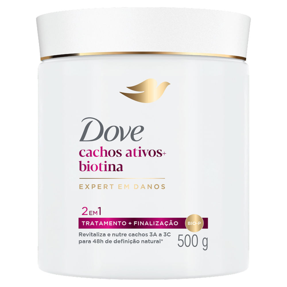 Máscara Capilar Dove Cachos Ativos + Biotina 500g em Oferta na Shopee
