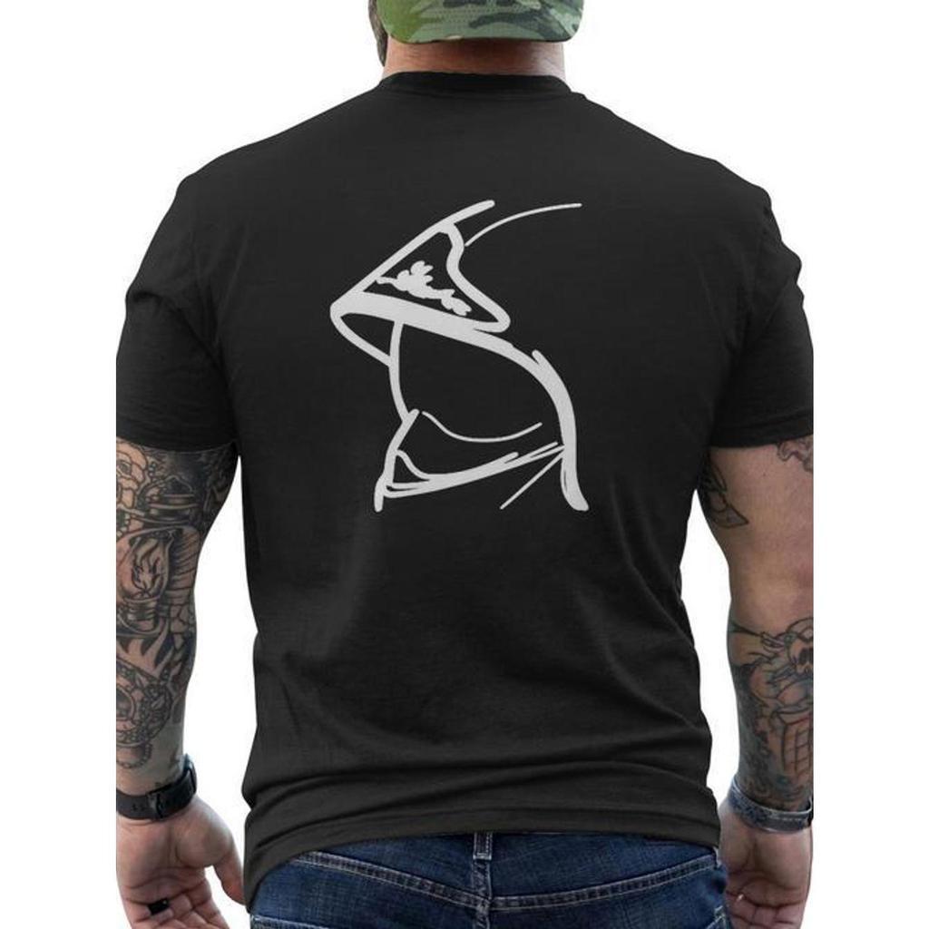Camiseta Masculina de Bombeiro com Estampa - Preta e Branca, Machado do Fogo & Levantamento dos Lutadores contra Incêndi