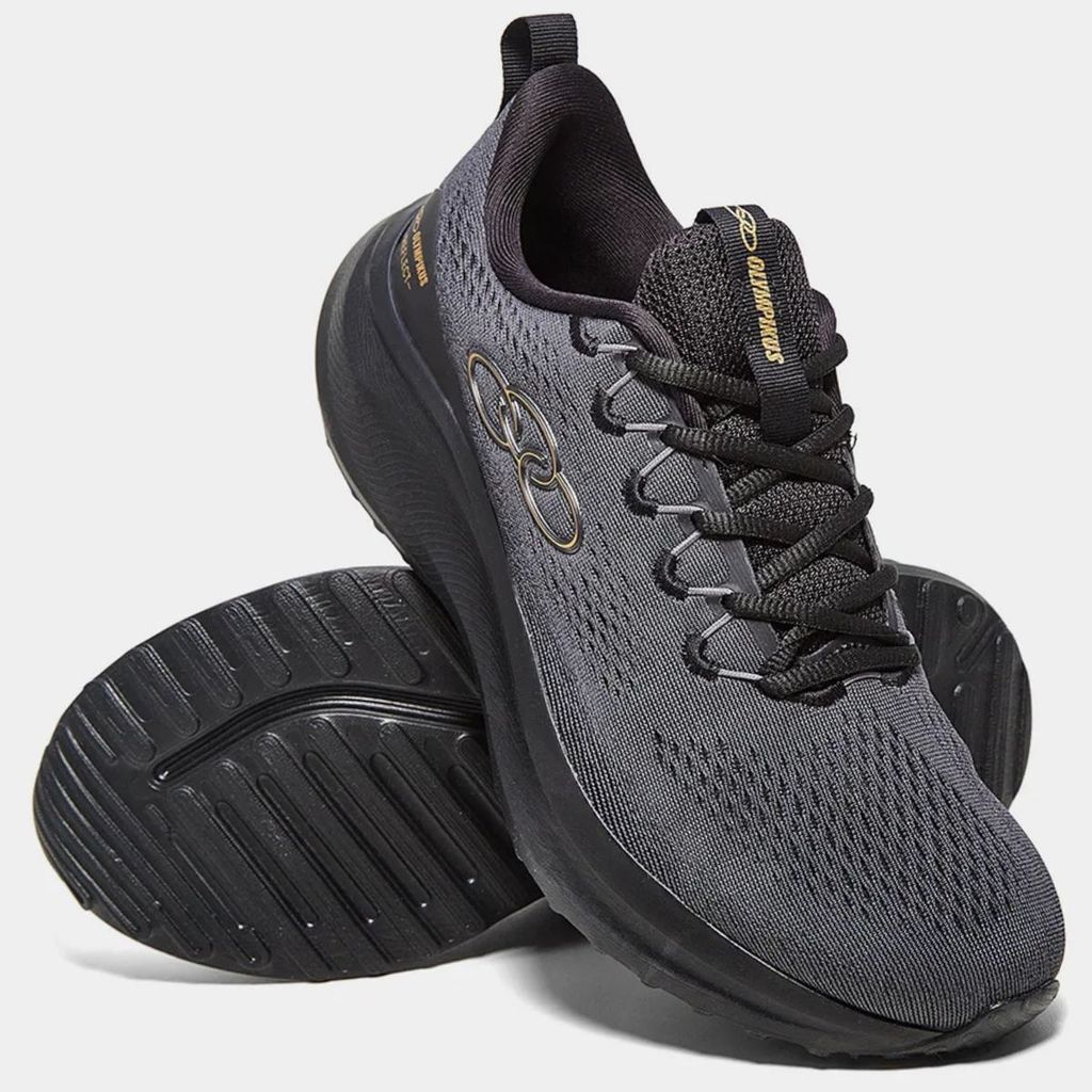 Tênis Olympikus Reflect Masculino - Chumbo e Preto em Oferta na Shopee