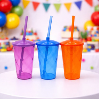 KIT 10 COPOS TWISTER 300ML ACRÍLICO LISO COM TAMPA E CANUDO FESTA ANIVERSÁRIO em Oferta na Shopee