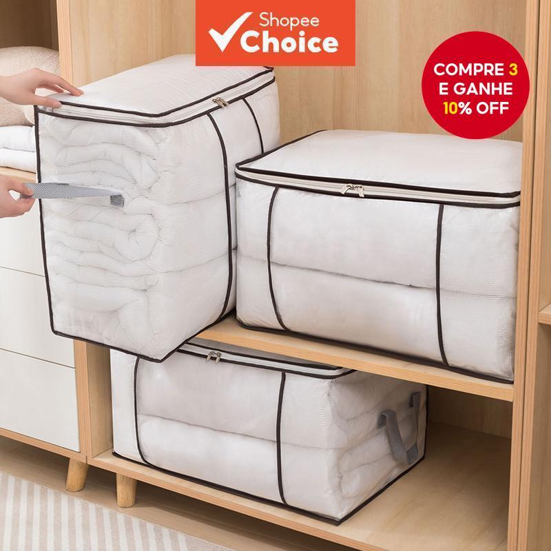  Saco de Armazenamento em Malha, Organizador de Grande Capacidade para Edredons, Roupas e Embalagem de Mudança