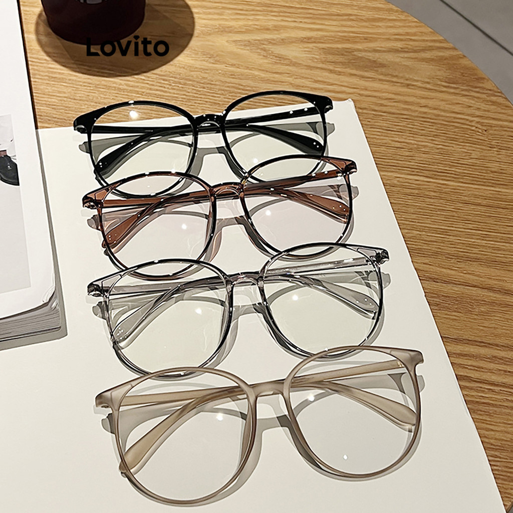 Lovito Óculos Versáteis Simples para Mulheres LFA03238 (Café/Marrom/Cinza/Preto) Lovito Óculos Versáteis Simples para Mulheres LFA03238 (Café/Marrom/Cinza/Preto)