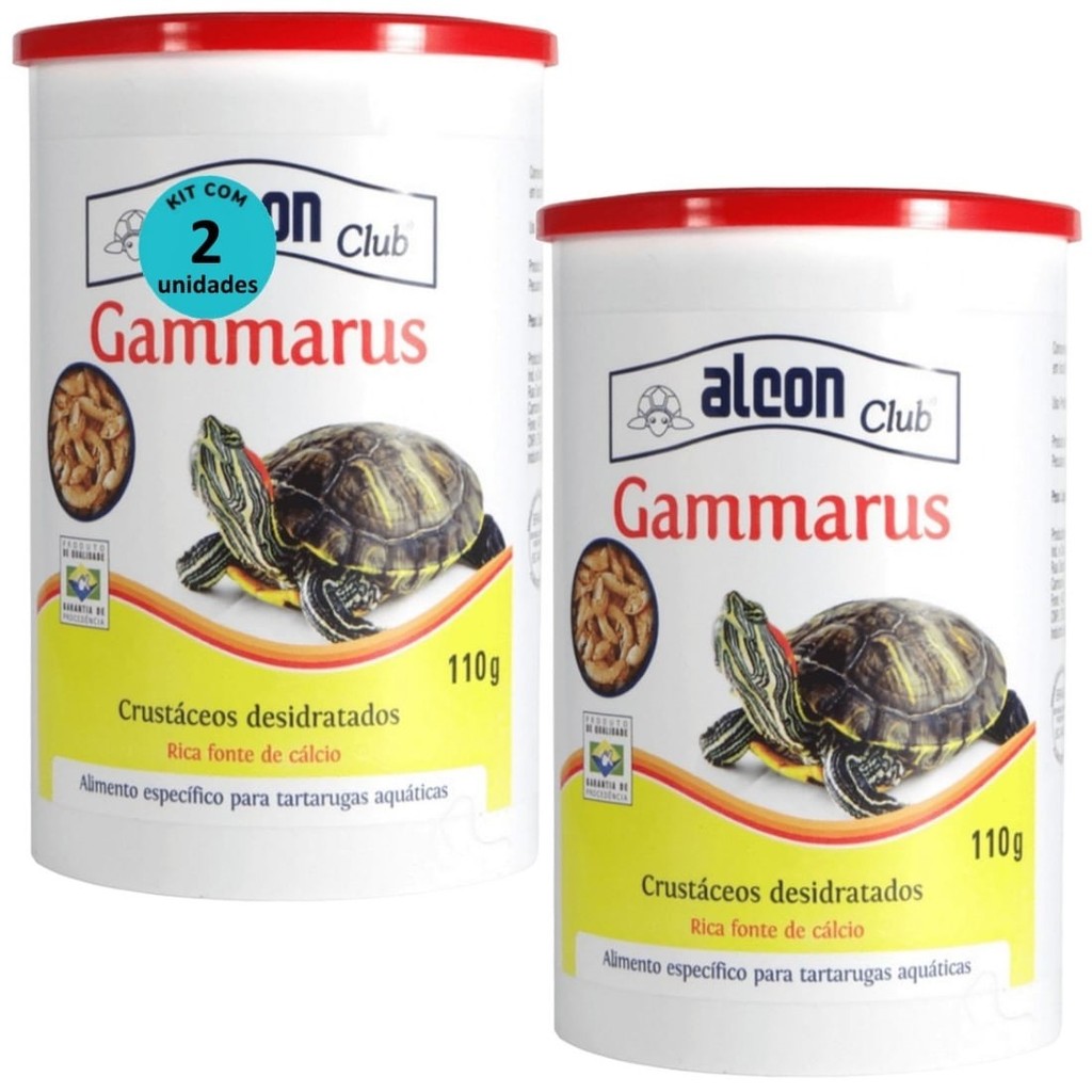 ALCON CLUB GAMMARUS 110G KIT COM 2 PARA TARTARUGA AQUÁTICA