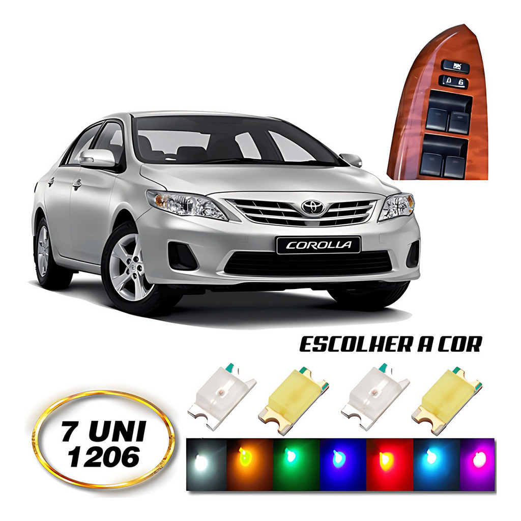 Kit Led Comando Porta Vidro Elétrico Corolla Altis
