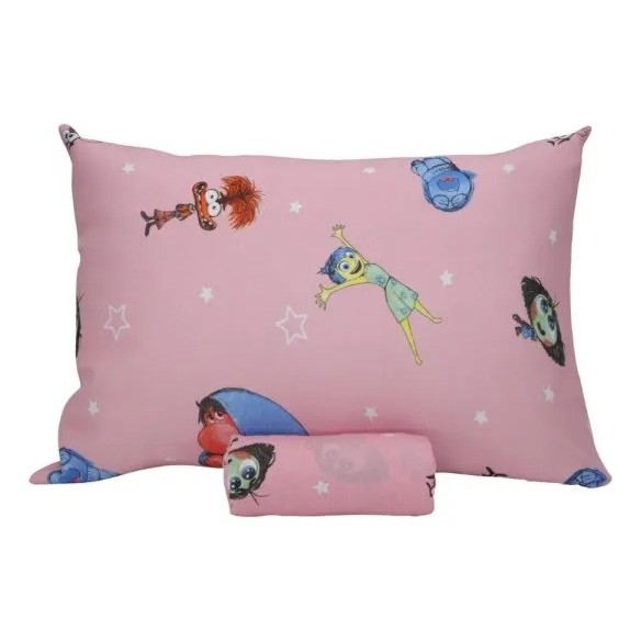 Jogo de Cama Solteiro Infantil Disney Divertidamente Rosa 2 Pç Licenciado Oficial Cama Menina