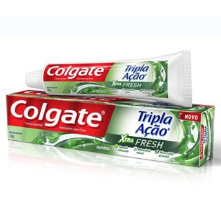Creme Dental Colgate Tripla Ação Extra Fresh 70g em Oferta na Shopee