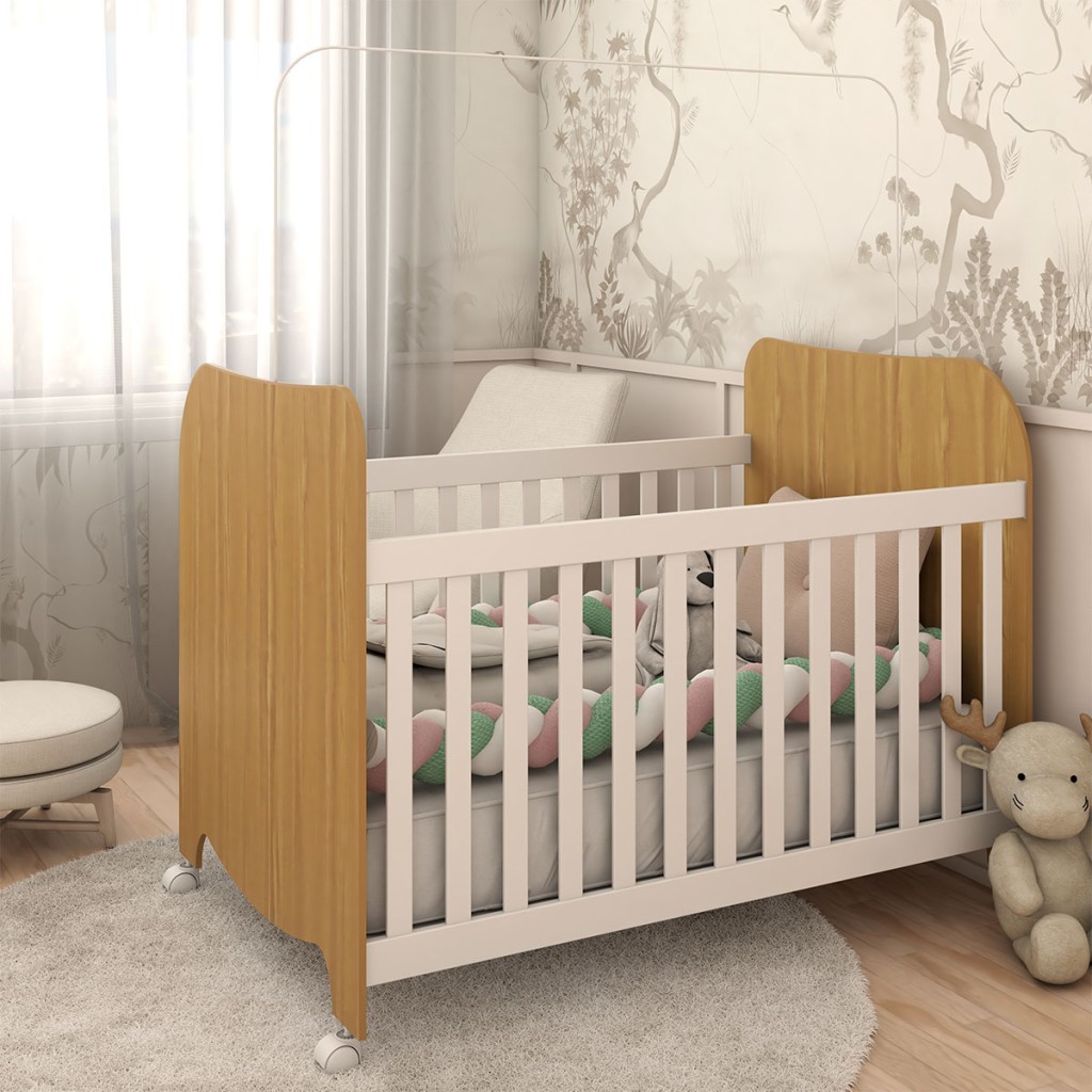 Berço Americano Sueño com Rodízios 100% Mdf - Panorama Móveis