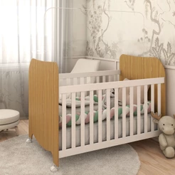 Berço Americano Sueño com Rodízios 100% Mdf - Panorama Móveis