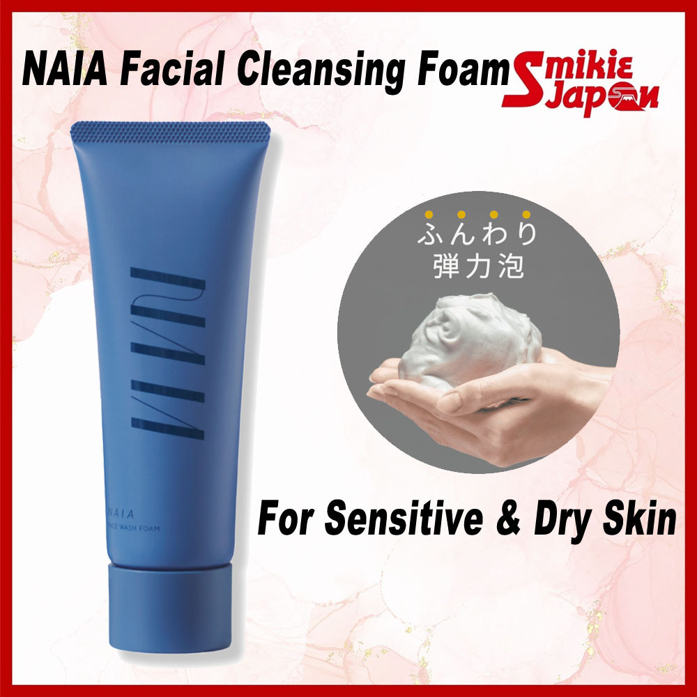 Espuma De Limpeza Facial NAIA Kikusumi Charcoal & Sake Lees 100g Para Pele Sensível E Seca Direto Do Japão