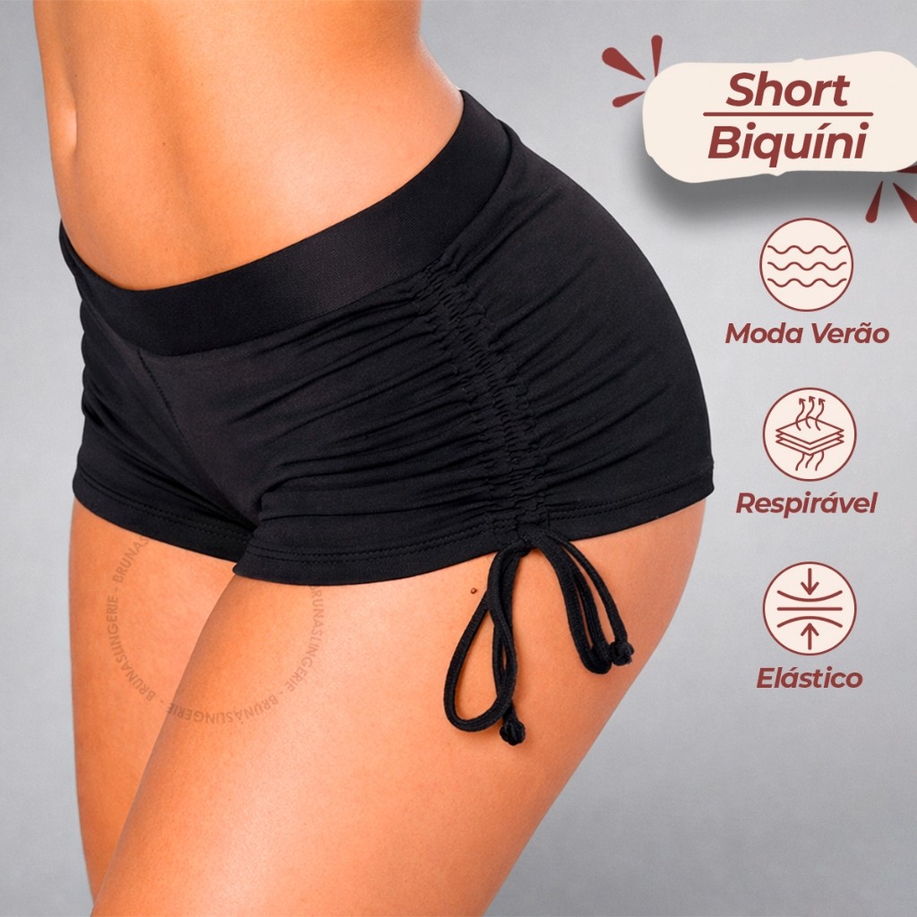 Short Biquini Sunkini Calcinha Ajuste Amarrar Lateral Sunquini Piscina Academia Moda Praia Verão em Oferta na Shopee