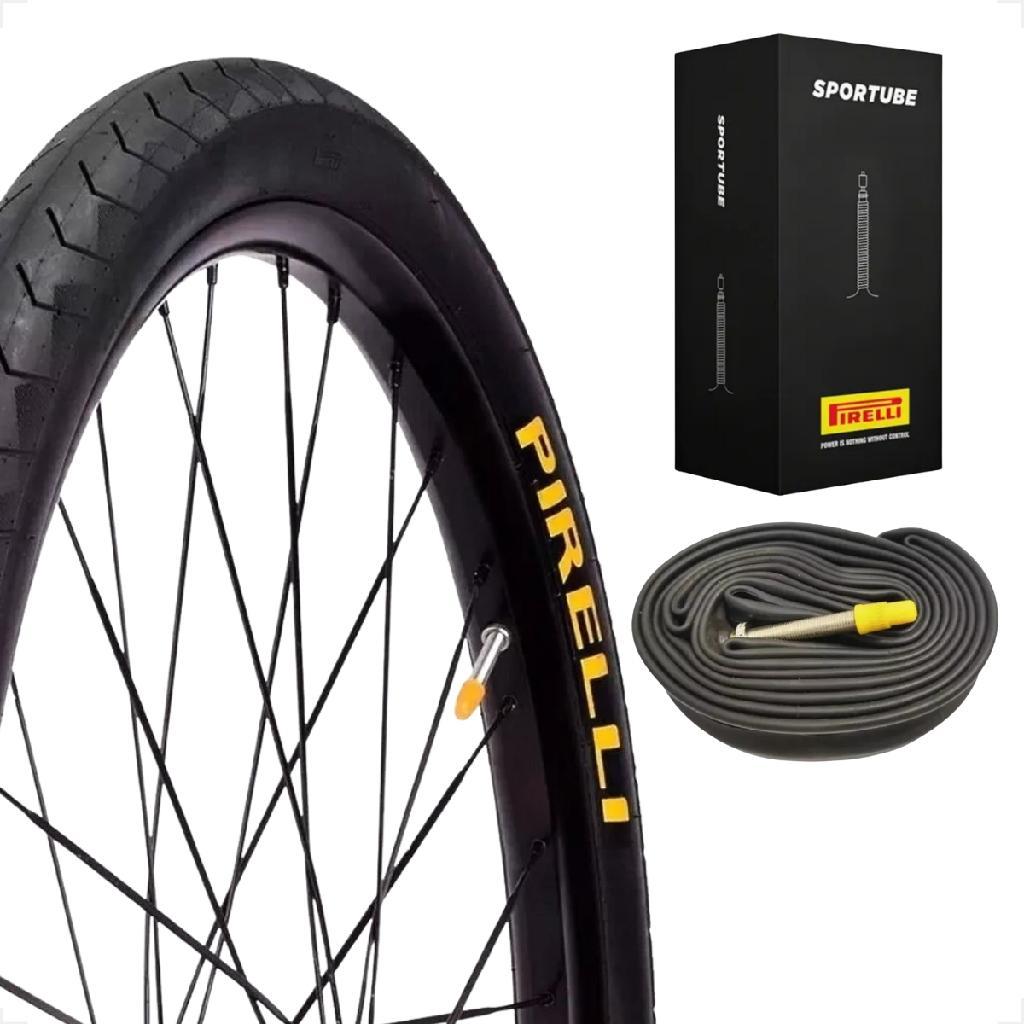  Pneu Bicicleta Pirelli Phantom Street 700x38 Serve Aro 29 Urbano Asfalto + Camara Pirelli bico fino