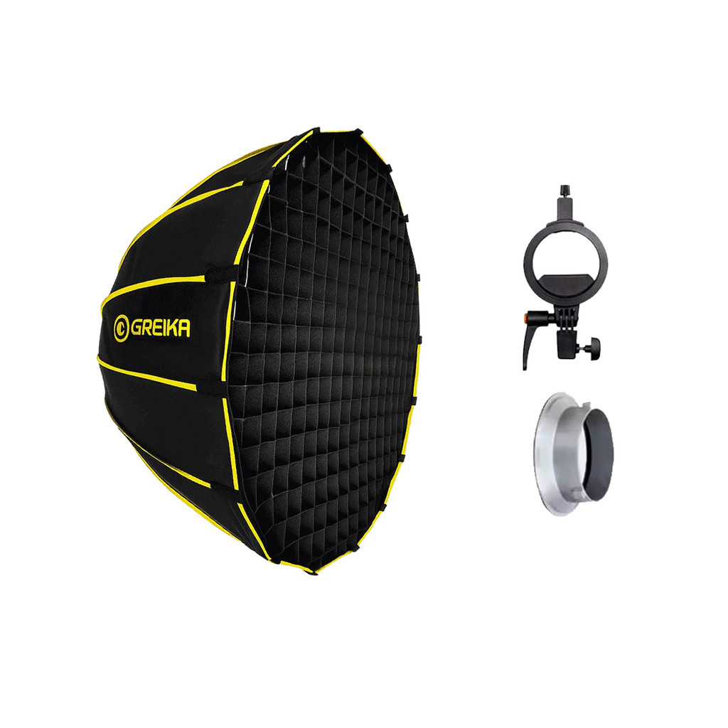 Softbox Parabólico Bowens/Speedlite 45cm C/ Grid GKH-45