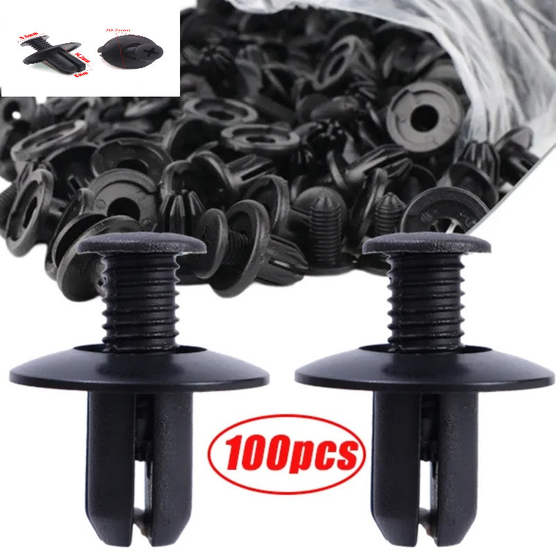 Fender 50/100 Pcs Clipes De Retentor De Rebite Para Painel/Rebites Plásticos De 8mm/Fixação De Pára-Lamas