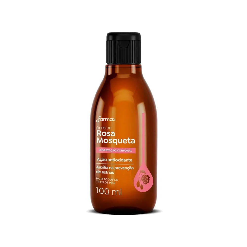 Óleo Corporal Farmax Rosa Mosqueta 100ml em Oferta na Shopee
