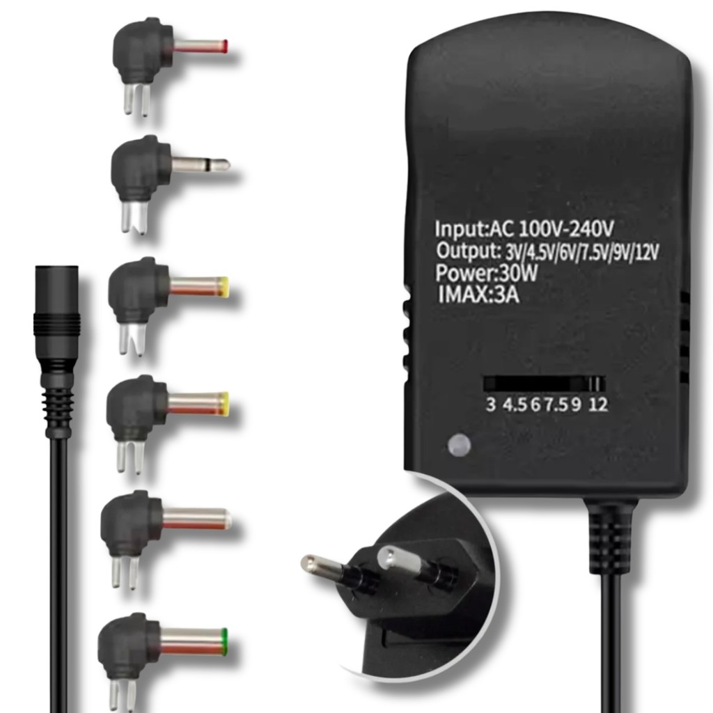 Fonte Universal Regulada 3.0a 3v 4.5v 6v 7.5v 9v 12v